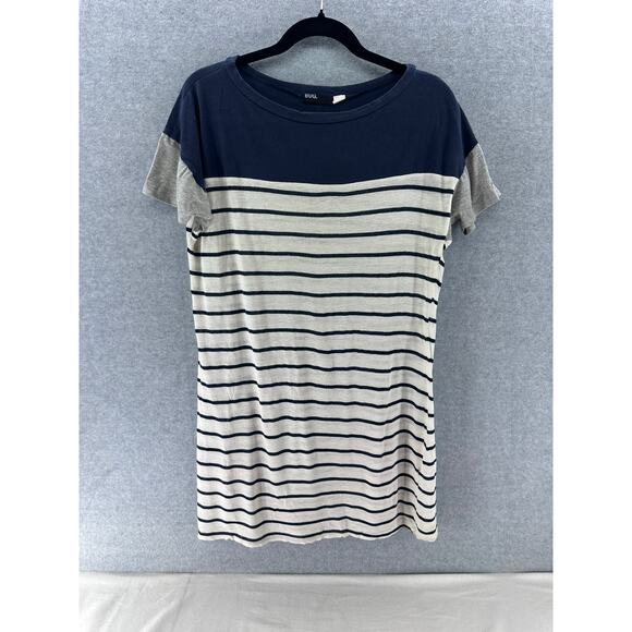 BDG Woman's sz M Striped Navy and White Boatneck T Shirt Tunic Urban Outfitters - Picture 1 of 6